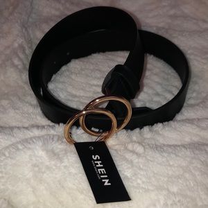 shein double gold ring belt